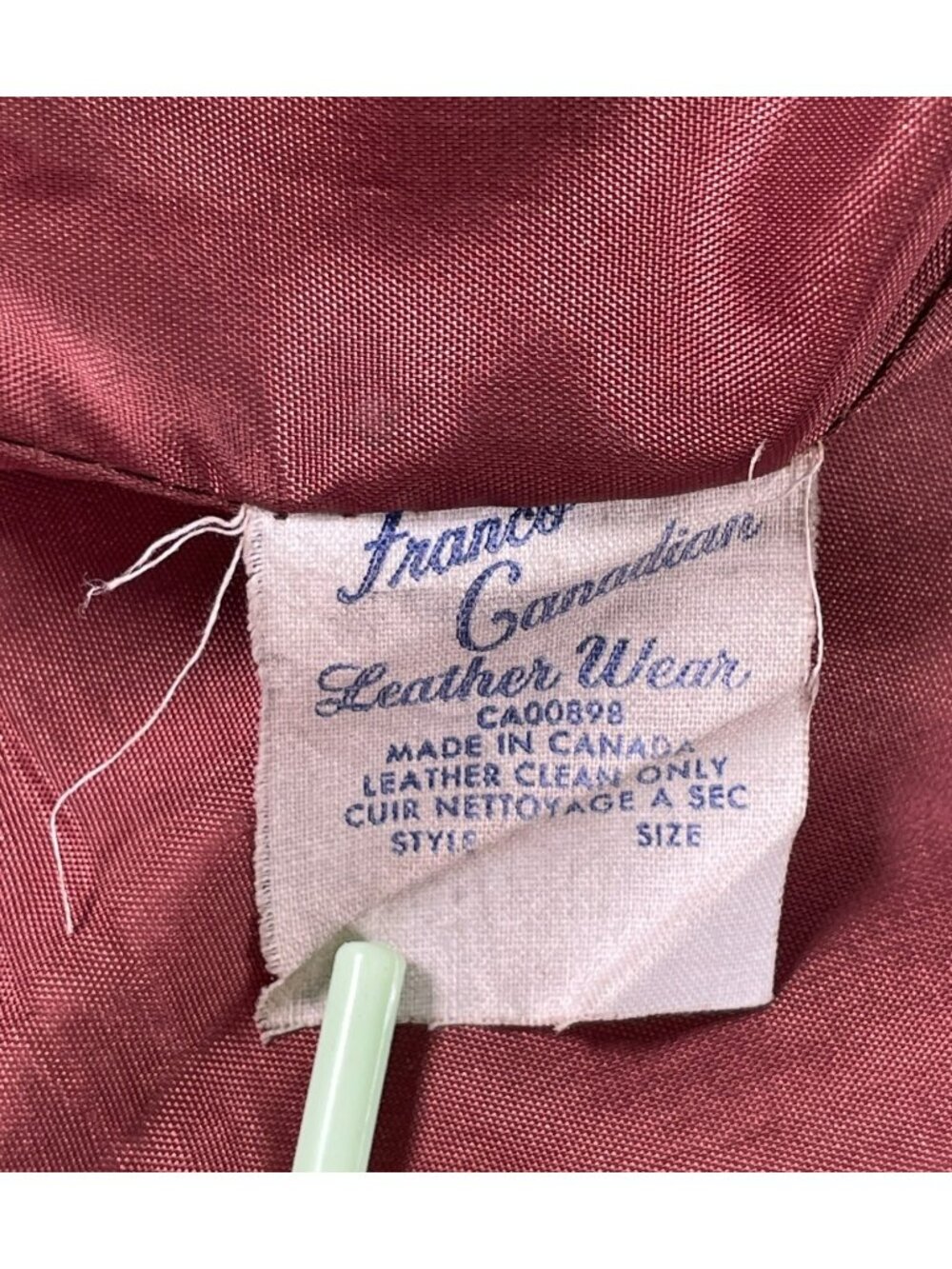 Vintage Leather Jacket-The Old Mill Glen Laine by Bainton Brown W/Red Lining - Picture 14 of 16